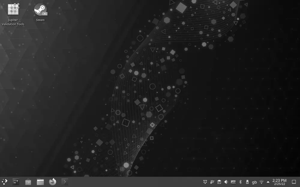 Modo escritorio de la Steam Deck con el entorno KDE Plasma sobre Linux