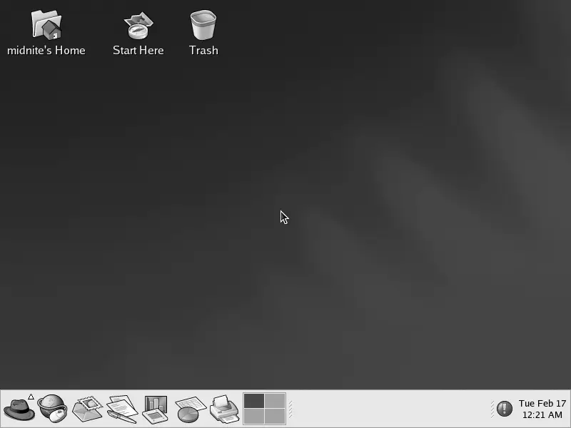 Escritorio GNOME 2.2 sobre Red Hat Linux 9 en 2003