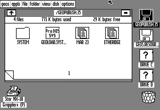 Captura de pantalla de geoPublish, la aplicación de autoedición de GEOS