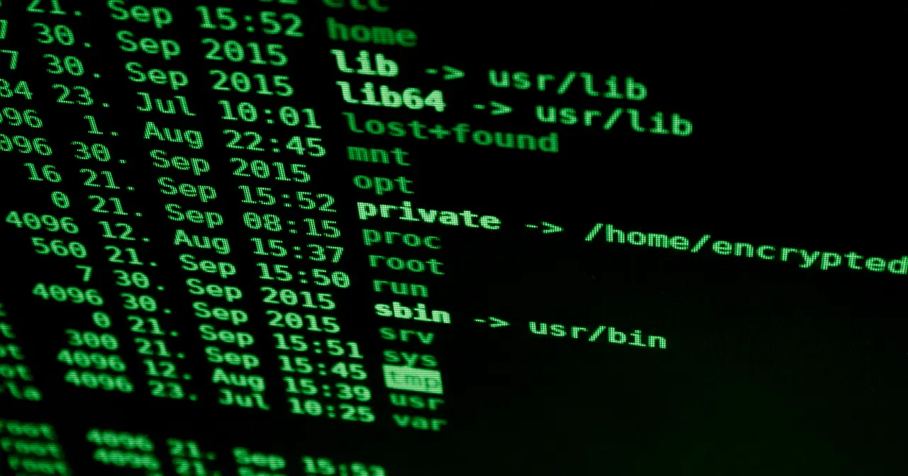 Concepto de hacking ético y ciberseguridad con código en una terminal