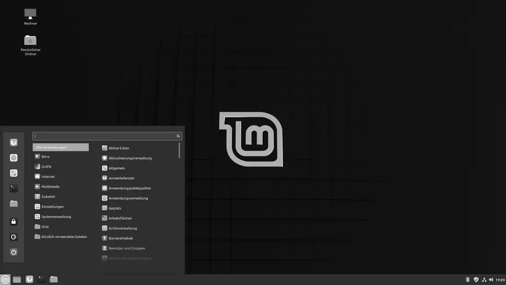 Escritorio Cinnamon de Linux Mint con su menú clásico, barra de tareas y bandeja del sistema