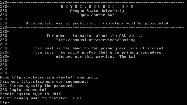 Captura de pantalla de Slackware 1.01, una de las primeras versiones de 1993