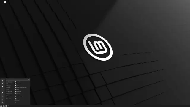 Escritorio Cinnamon de Linux Mint con el menú de aplicaciones y el panel inferior