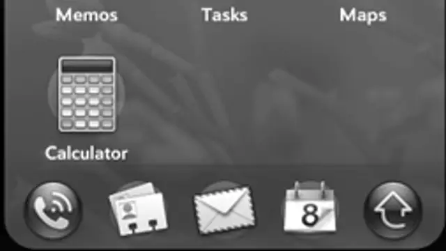 Captura del lanzador de aplicaciones de Palm webOS en 2009