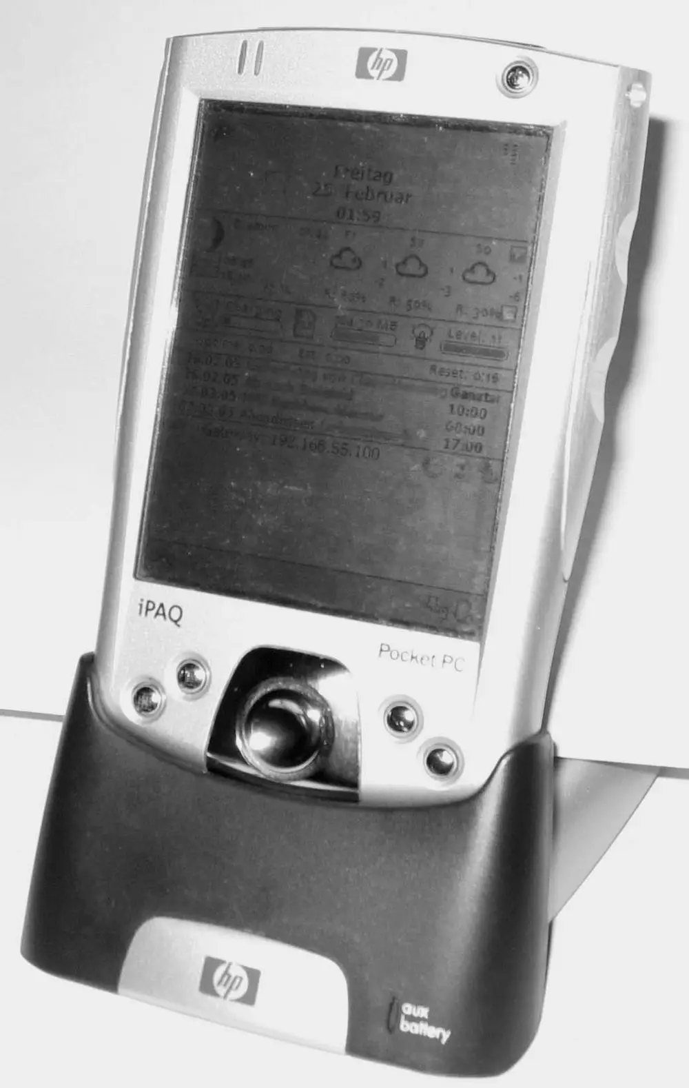 PDA Pocket PC HP iPAQ h2210 con pantalla táctil y lápiz óptico