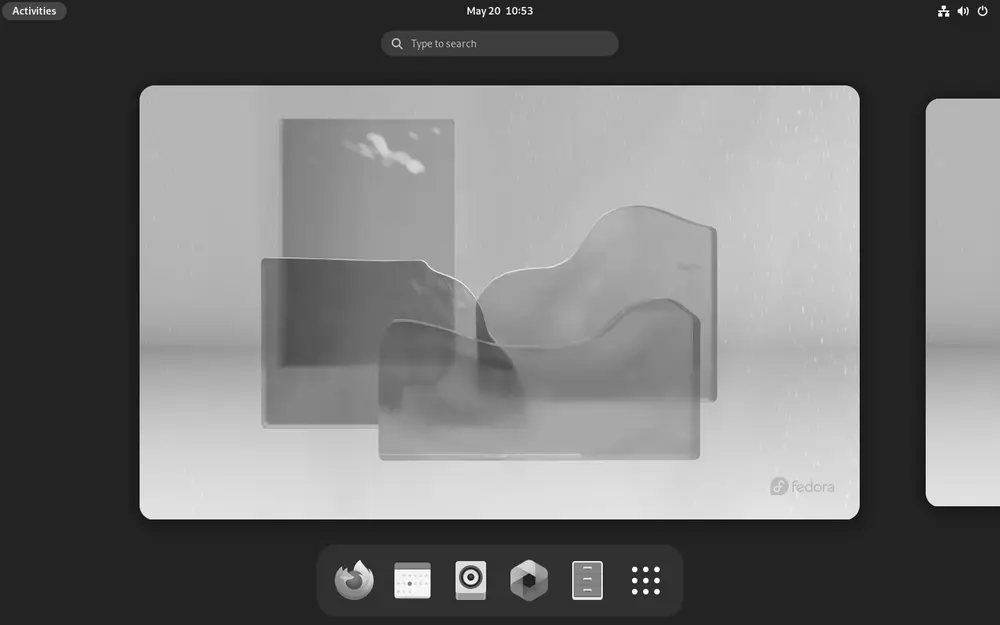 Escritorio GNOME en Fedora Workstation ejecutandose sobre Wayland