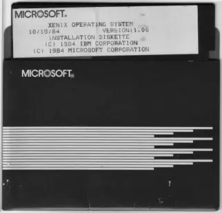 Disquete de instalación de 5,25 pulgadas de Microsoft Xenix 1.0